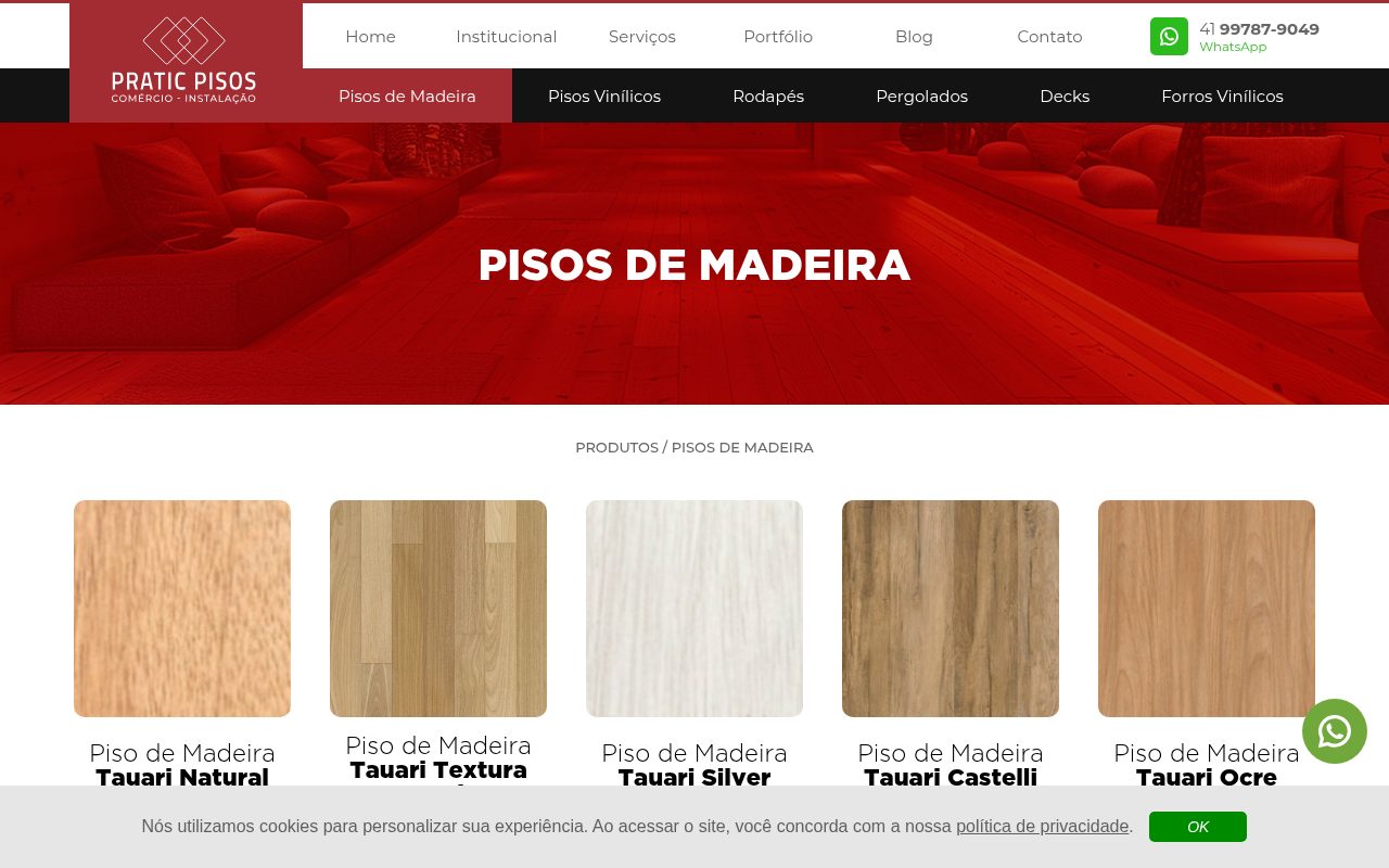 pisos de madeira em Curitiba